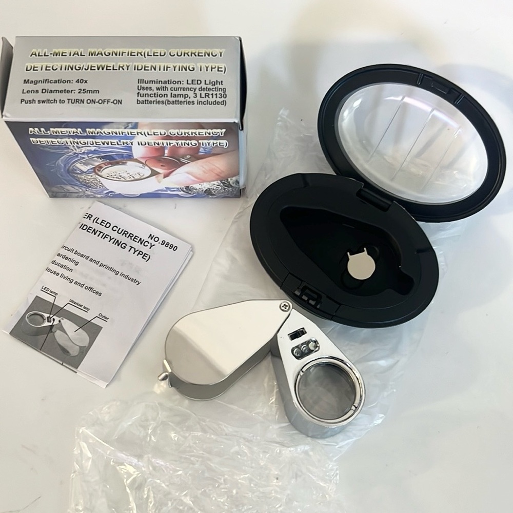 All - metal magnifier - led currency detecting/ jewelry identifying type - Picture 2 of 8